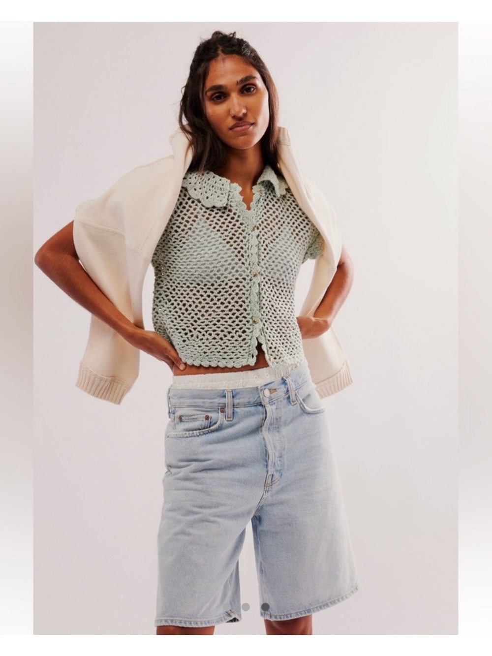 Free people Lily crochet top xs - Picture 3 of 4